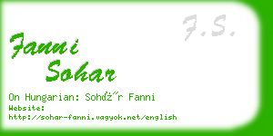 fanni sohar business card